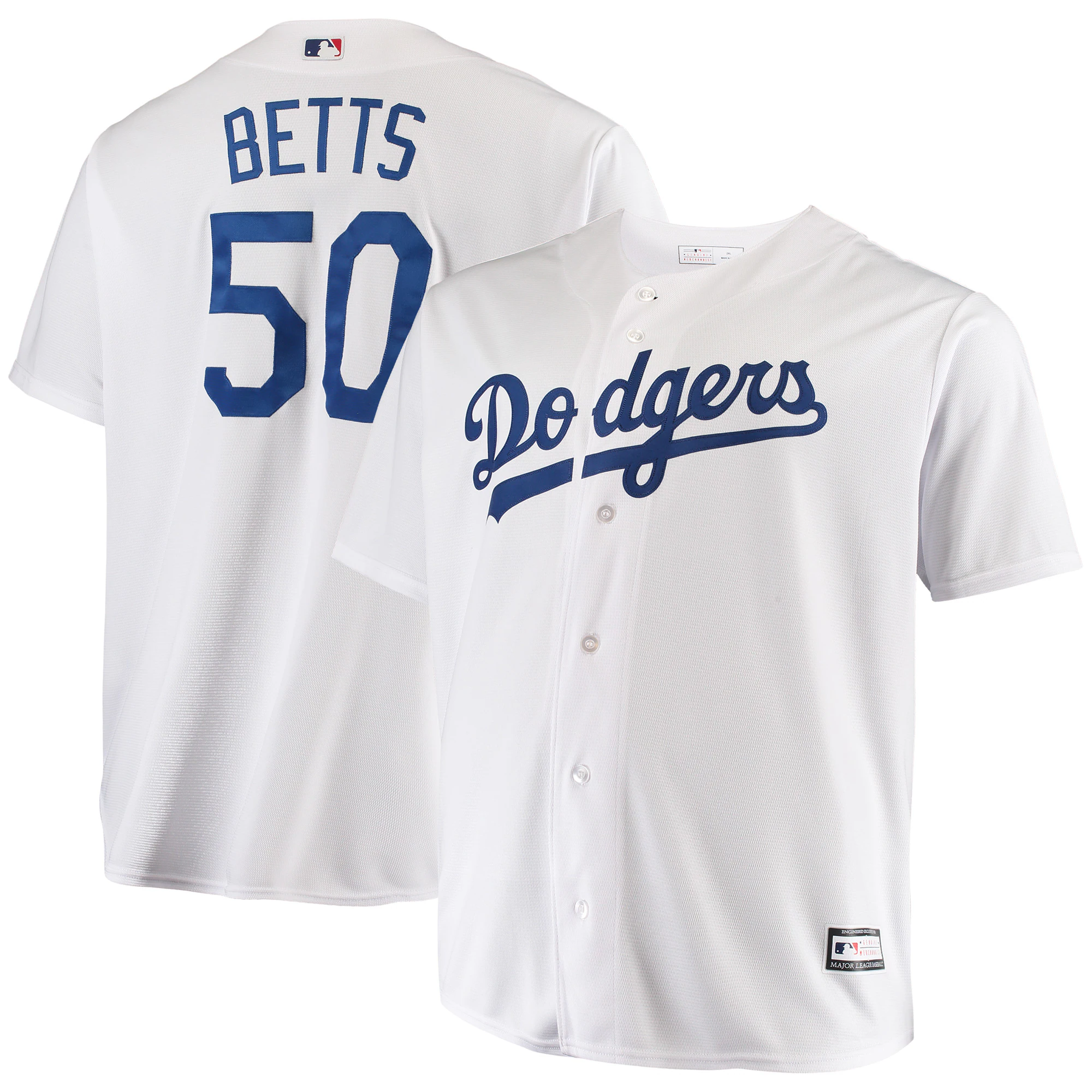 Mookie Betts Los Angeles Dodgers Big & Tall Replica Player Baseball Jersey – White