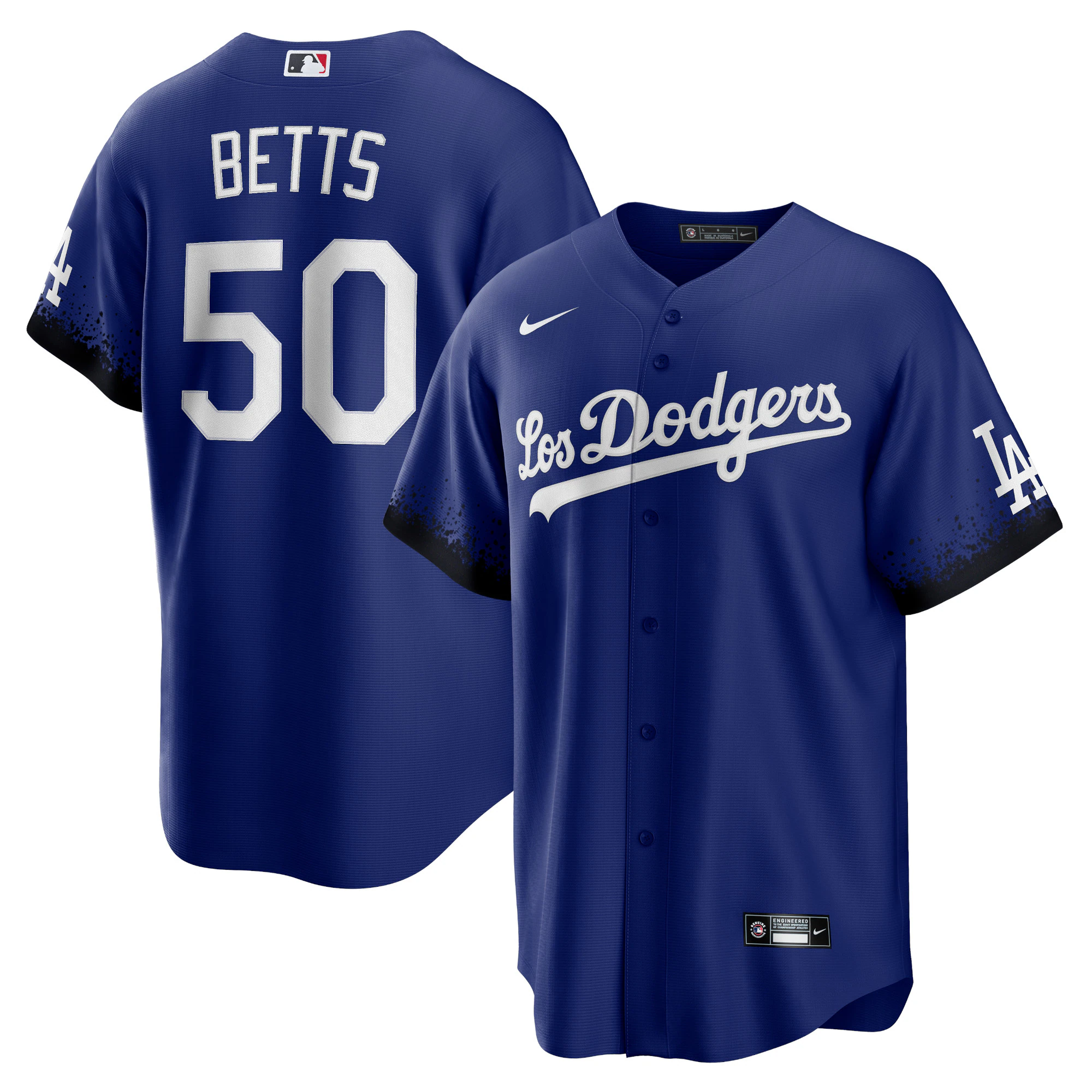 Alternative view of Mookie Betts Los Angeles Dodgers City Connect Replica Player Baseball Jersey – Royal