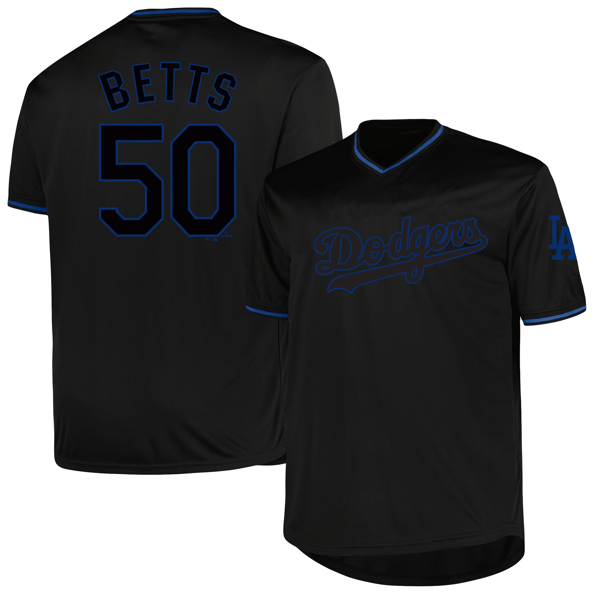 Mookie Betts Los Angeles Dodgers Profile Big & Tall Pop Fashion Player Baseball Jersey - Black