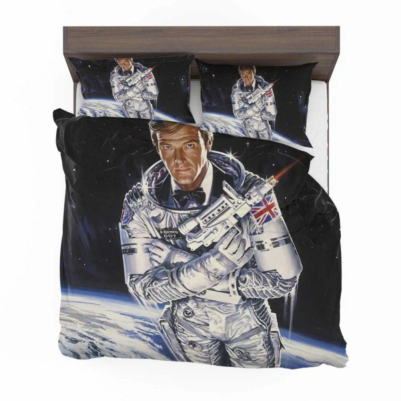 Alternative view of Moonraker Movie Roger Moore James Bond Bedding Set - Custom Bedding Set