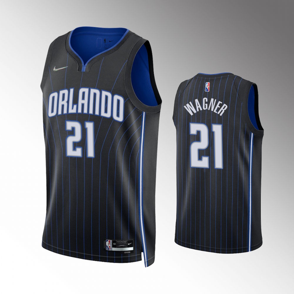 Moritz Wagner Orlando Magic Icon Edition Black 75th Diamond Jersey 2021-22