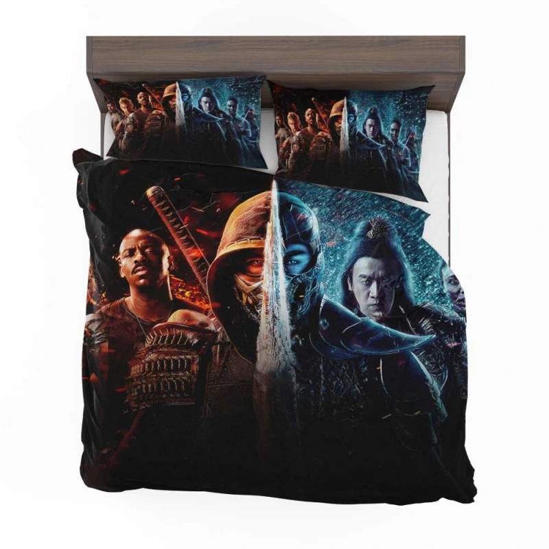 Alternative view of Mortal Kombat Movie Scorpion Sub-Zero Bedding Set - Custom Bedding Set
