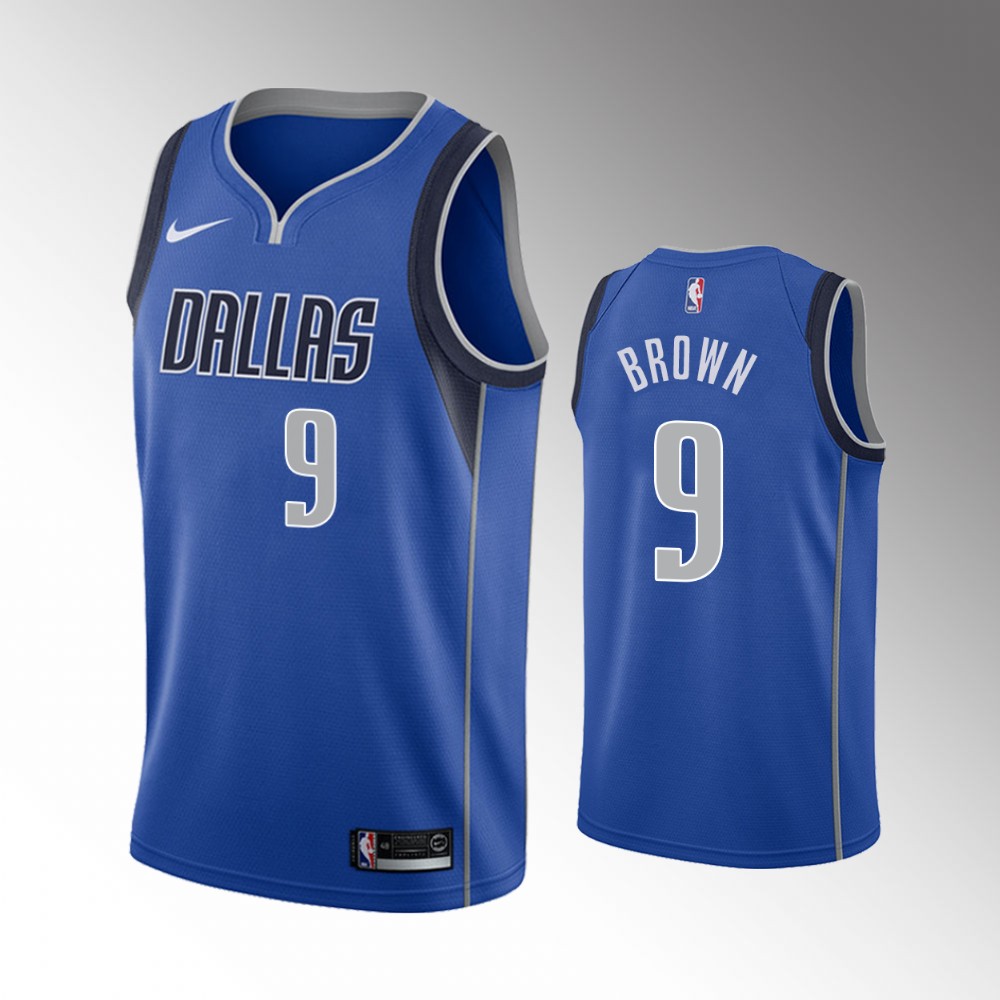 Moses Brown Dallas Mavericks 2021 Icon Edition Blue 2021 Trade Basketball Jersey