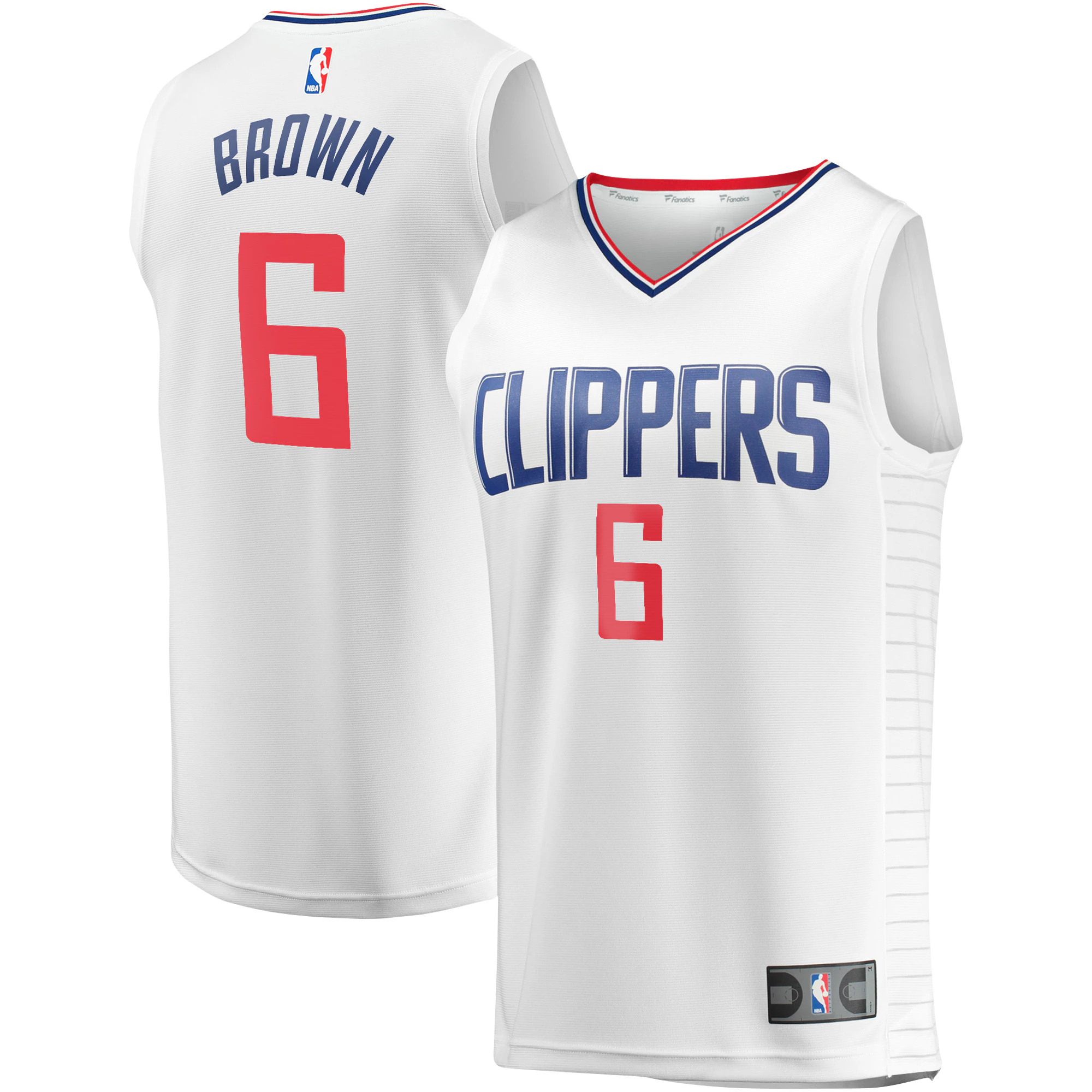 Moses Brown La Clippers Fanatics Branded Fast Break Player Basketball Jersey - Association Edition - White