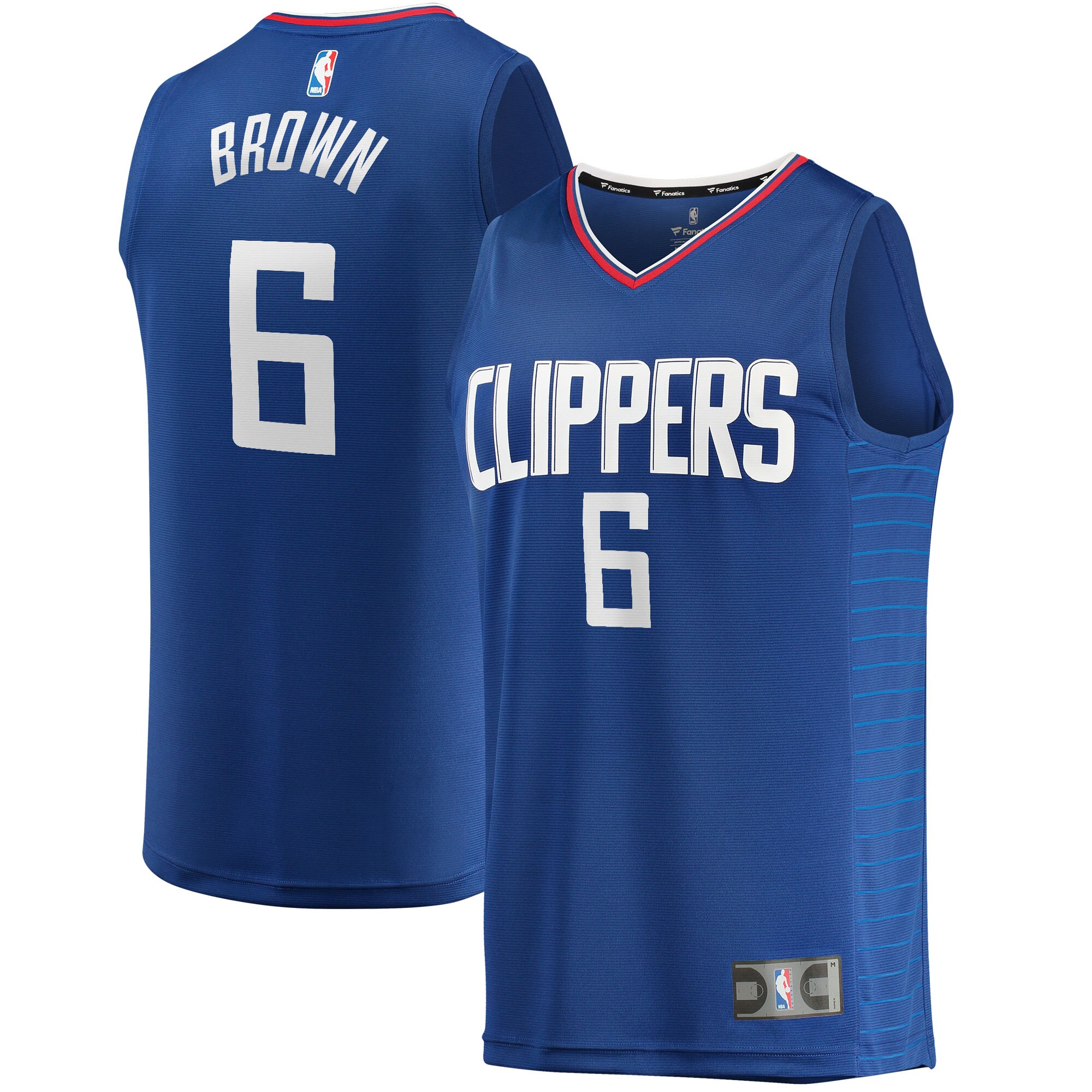 Alternative view of Moses Brown La Clippers Fanatics Branded Fast Break Replica Basketball Jersey - Icon Edition - Royal