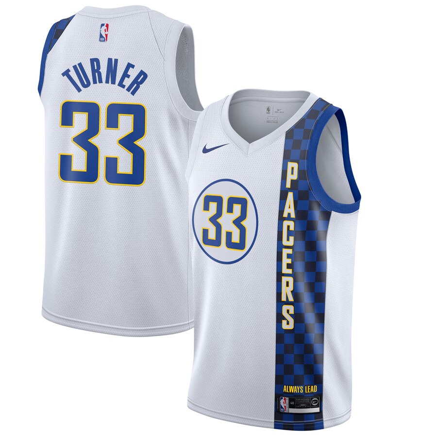 Myles Turner Indiana Pacers 2019/20 Finished Swingman Jersey White - City Edition