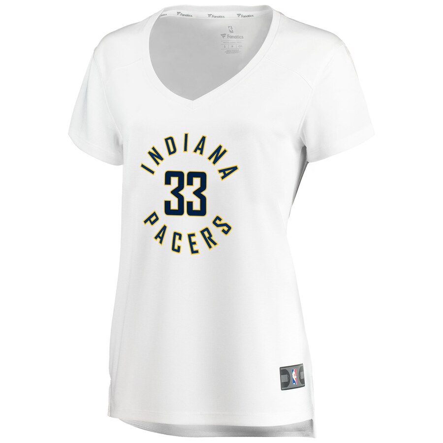 Alternative view of Myles Turner Indiana Pacers Fanatics Branded Women's Fast Break Replica Basketball Jersey - Association Edition - White