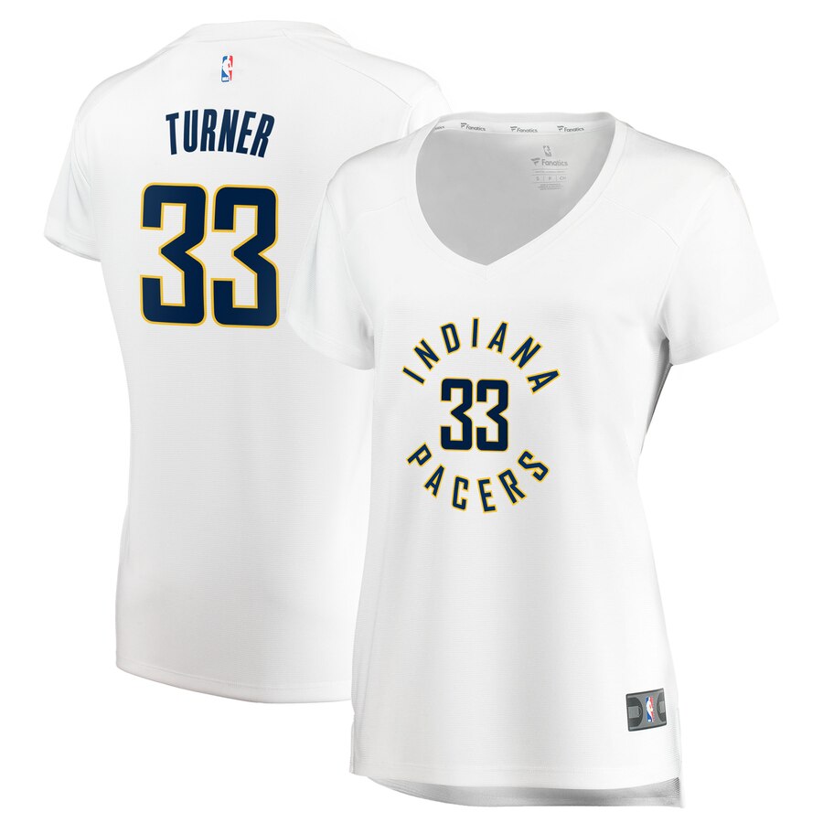 Myles Turner Indiana Pacers Fanatics Branded Women's Fast Break Replica Basketball Jersey - Association Edition - White