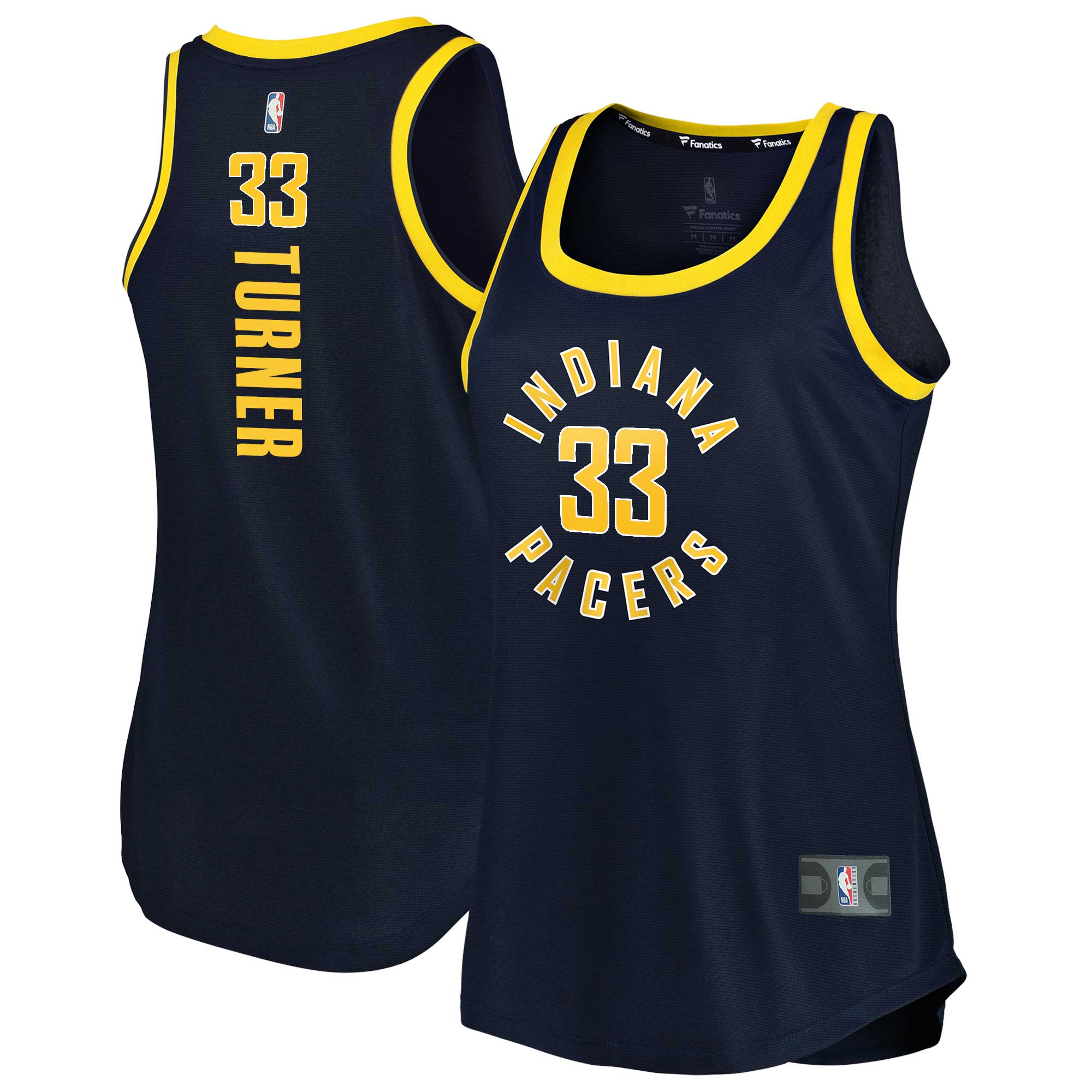 Myles Turner Indiana Pacers Fanatics Women's Fast Break Tank Basketball Jersey - Icon Edition - Navy
