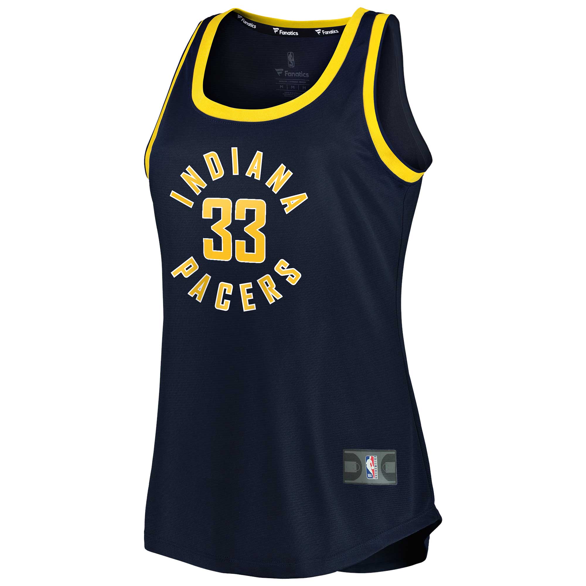 Alternative view of Myles Turner Indiana Pacers Fanatics Women's Fast Break Tank Basketball Jersey - Icon Edition - Navy