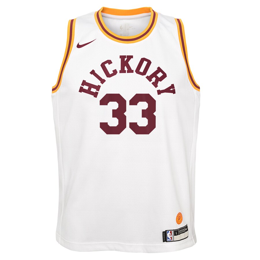 Alternative view of Myles Turner Indiana Pacers Nike Youth Hardwood Classics Swingman Basketball Jersey - White