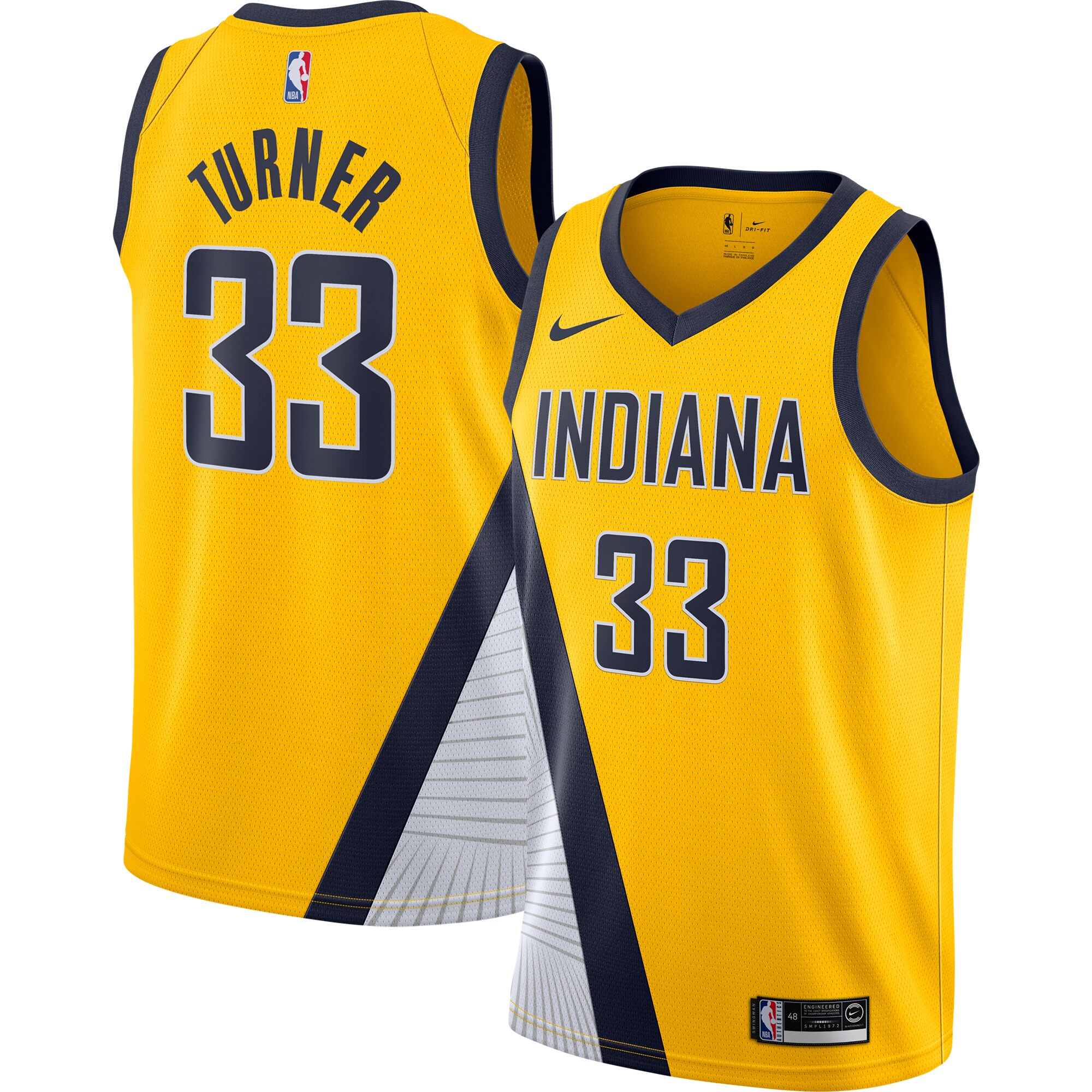 Myles Turner Indiana Pacers Swingman Basketball Jersey Gold - Statement Edition