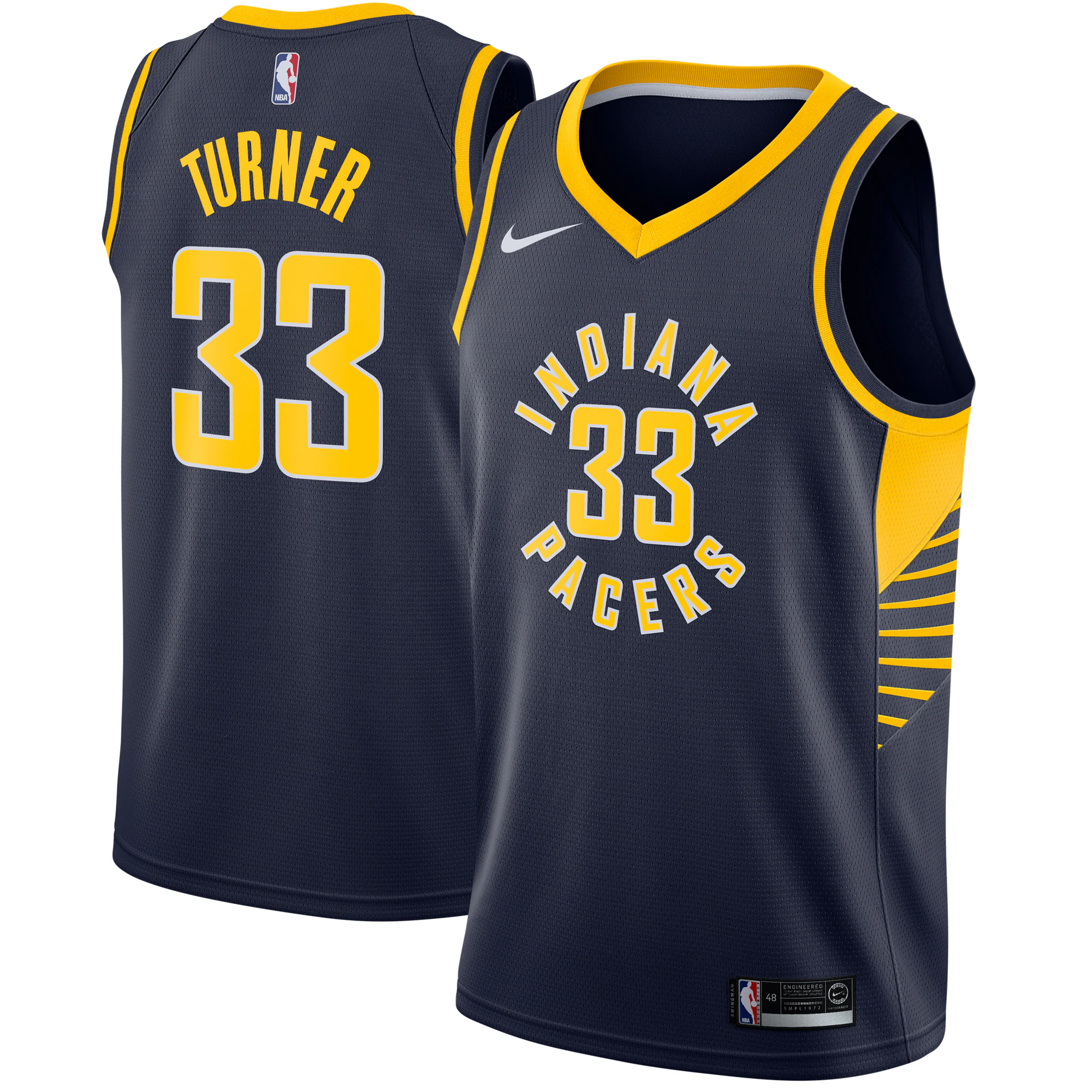 Myles Turner Indiana Pacers Swingman Basketball Jersey Navy – Icon Edition