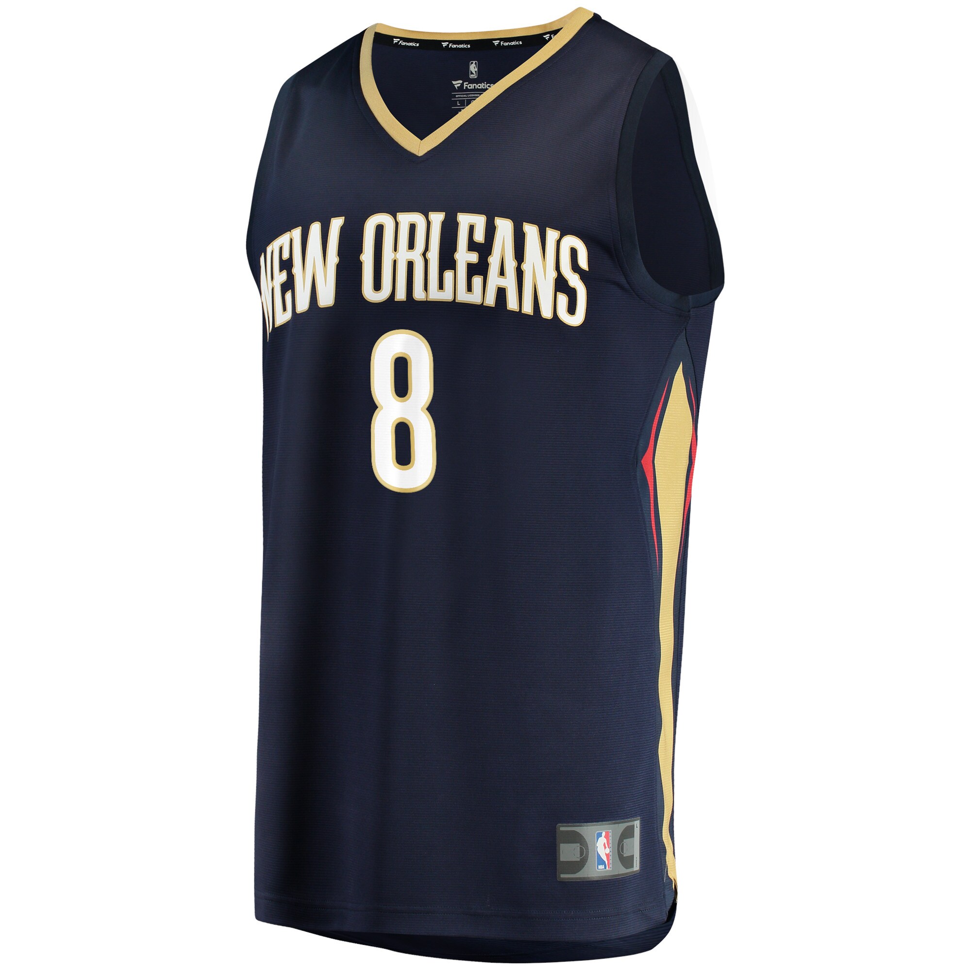 Alternative view of Naji Marshall New Orleans Pelicans Fanatics Fast Break Replica Basketball Jersey - Icon Edition - Navy
