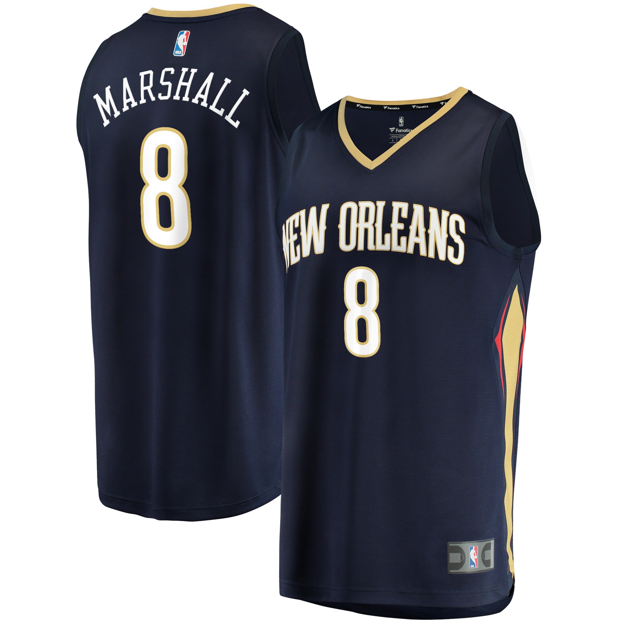 Naji Marshall New Orleans Pelicans Fanatics Fast Break Replica Basketball Jersey - Icon Edition - Navy