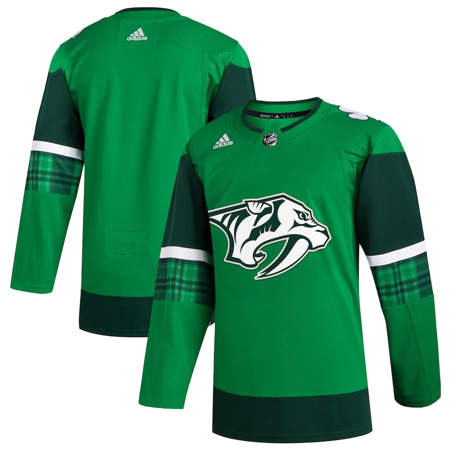 Nashville Predators 2023 St. Patrick's Day Primegreen Men Hockey Jersey - Kelly Green - JS788 