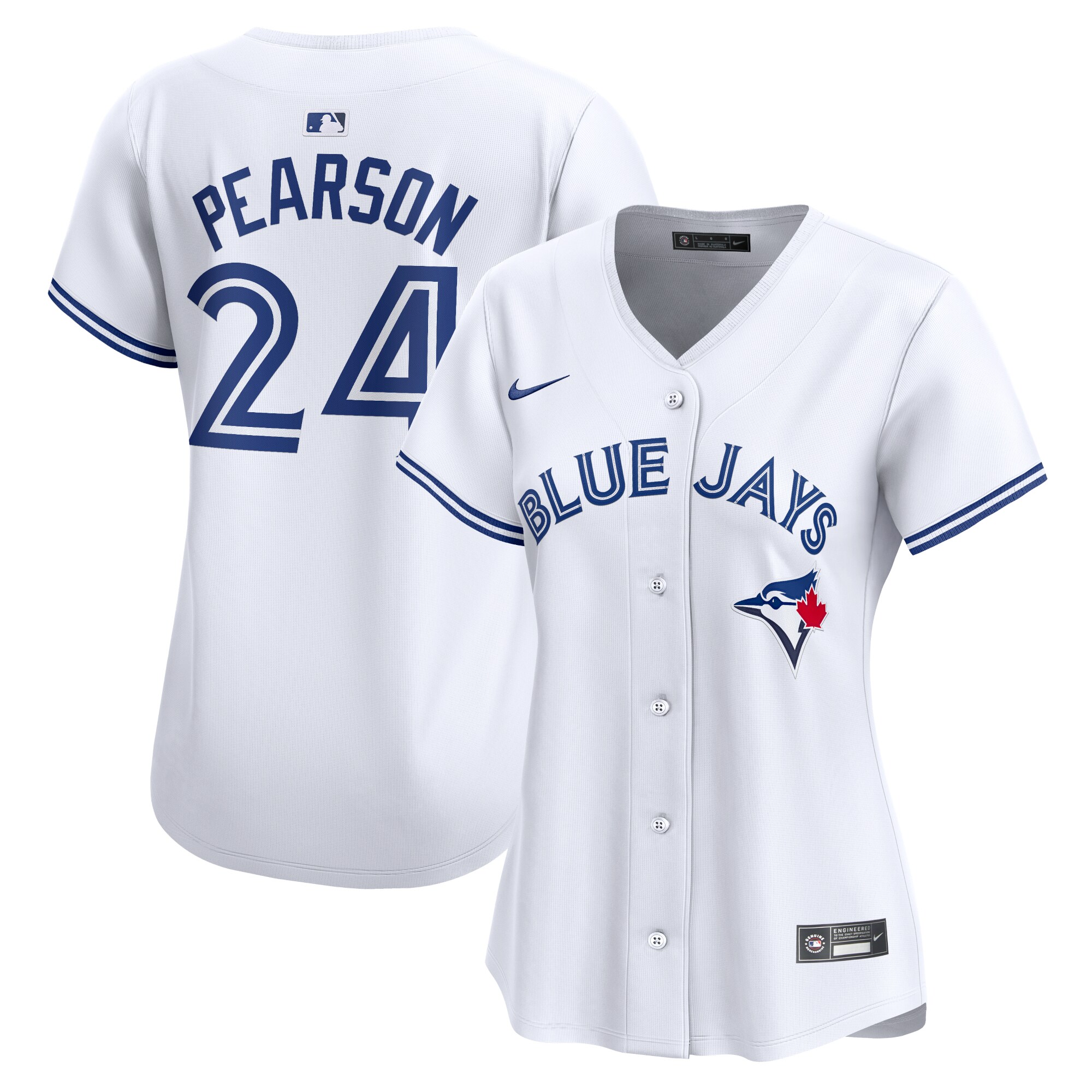 Nate Pearson Toronto Blue Jays Women's Home Limited Player Baseball Jersey - White