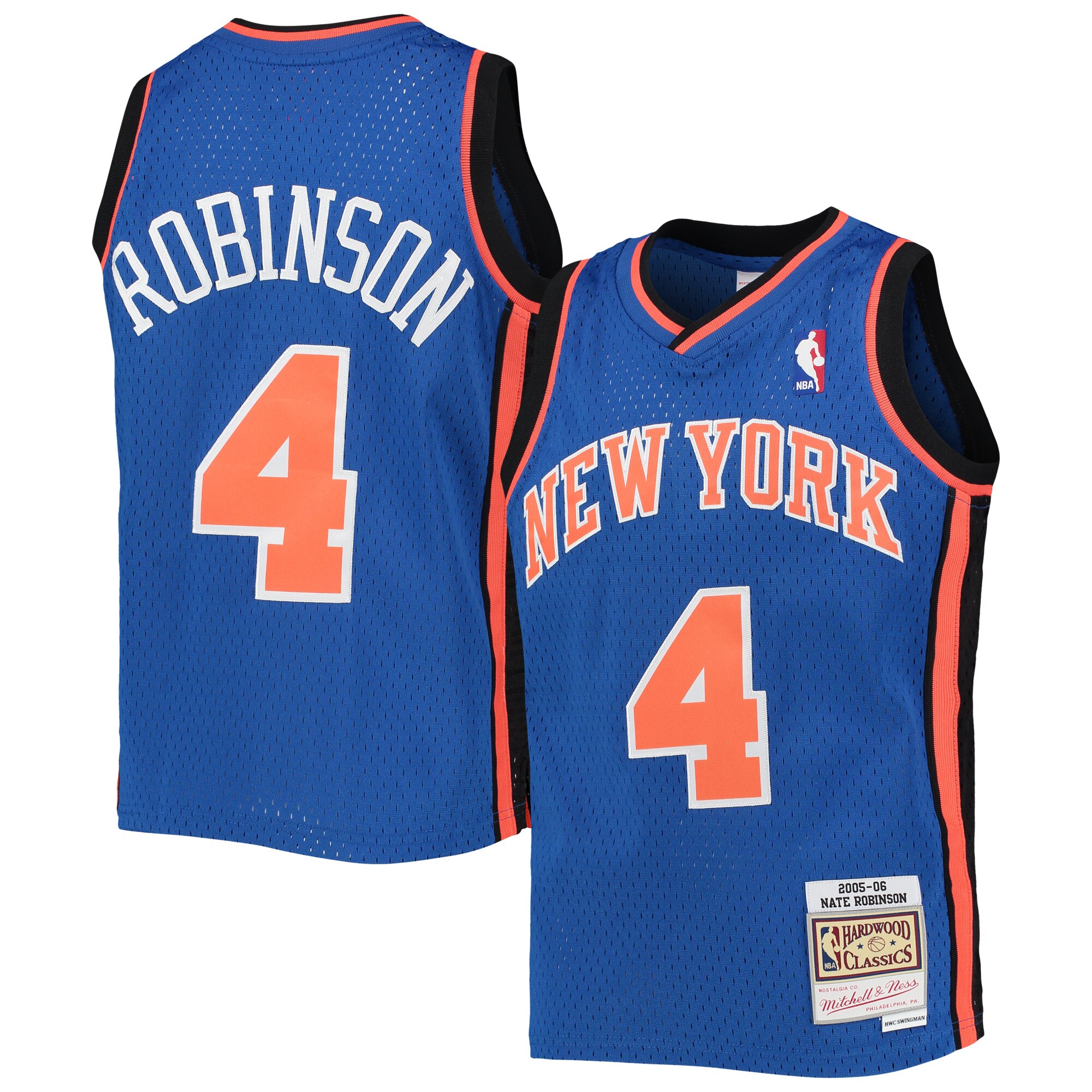Alternative view of Nate Robinson New York Knicks Mitchell & Ness Youth 2005/06 Hardwood Classics Swingman Basketball Jersey - Blue