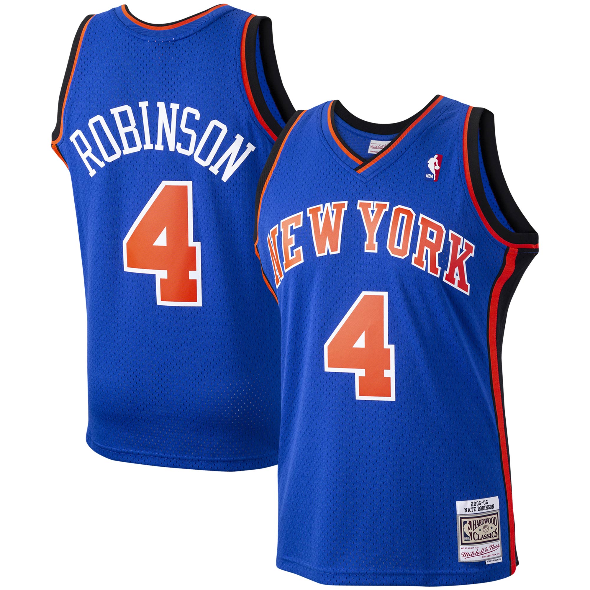Alternative view of Nate Robinson New York Knicks Mitchell & Ness 2005-06 Hardwood Classics Swingman Player Basketball Jersey - Blue