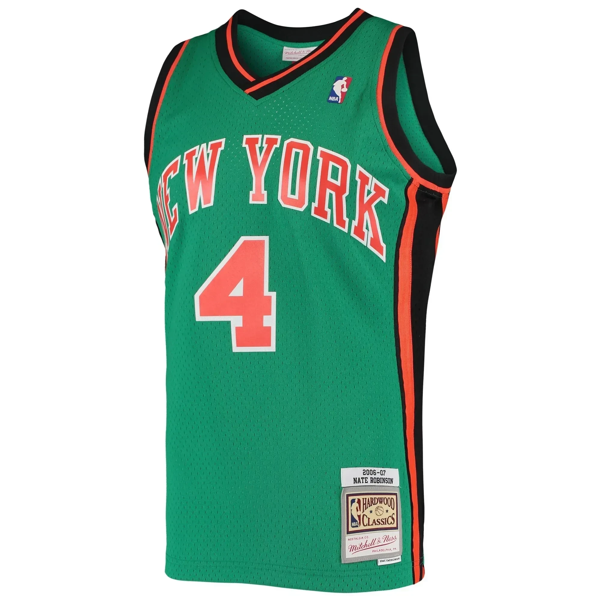 Alternative view of Nate Robinson New York Knicks Mitchell & Ness Hardwood Classics Swingman Basketball Jersey - Green - JS312 
