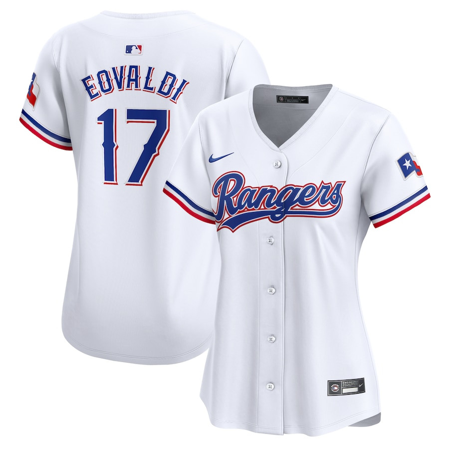Nathan Eovaldi 17 Texas Rangers Women Home Limited Player Jersey - White - JS768 
