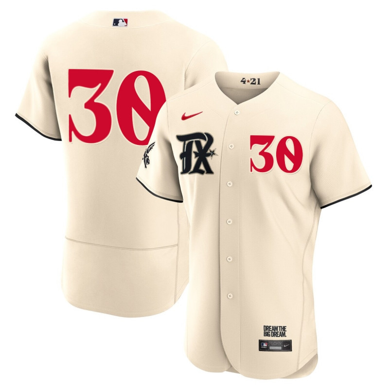 Nathaniel Lowe 30 Texas Rangers 2023 City Connect Flex Base Elite Baseball Jersey - Cream - JS115 