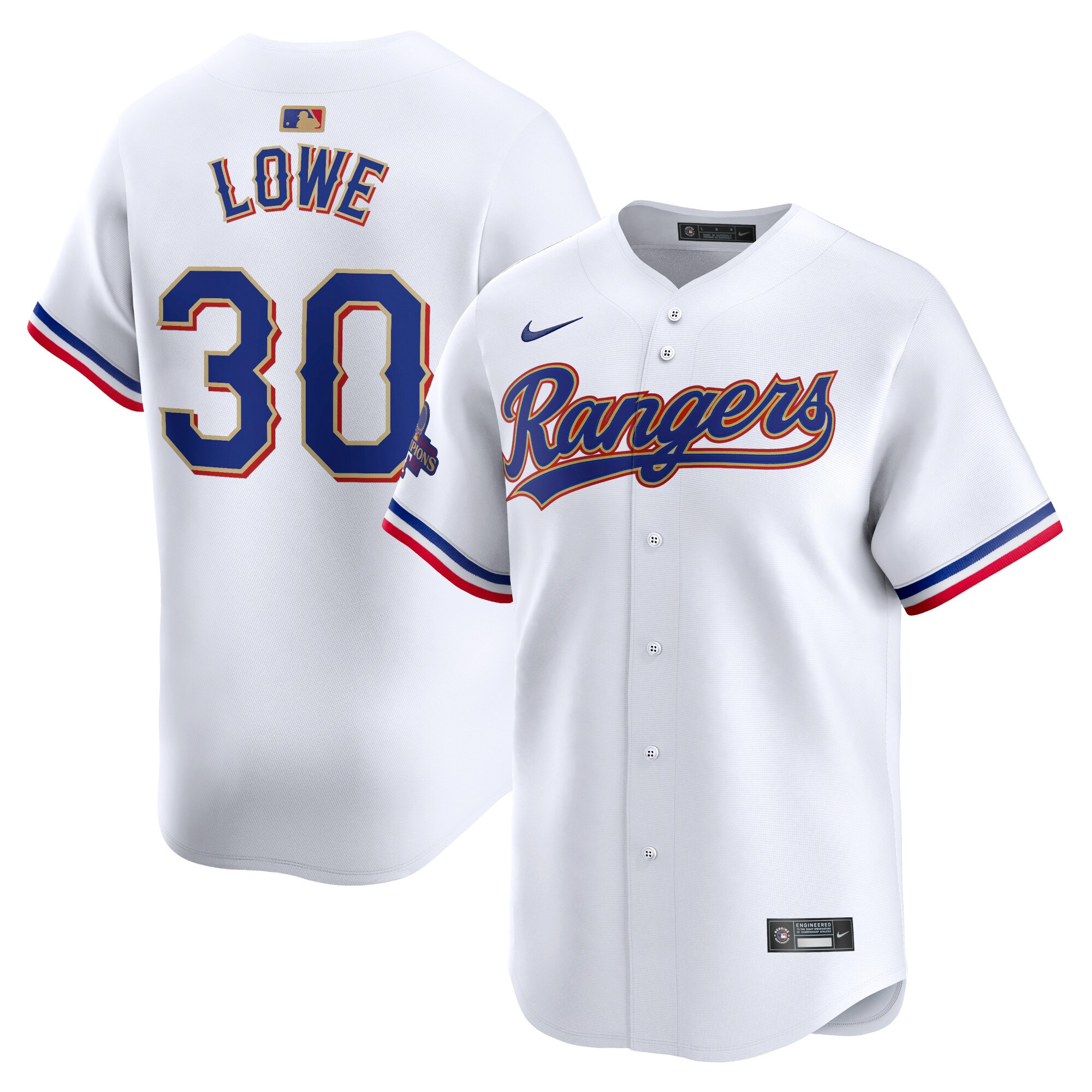 Nathaniel Lowe Texas Rangers 2024 Gold Collection Limited Player Baseball JerseyÃƒâ€šÃ‚Â ÃƒÂ¢Ã¢â€šÂ¬Ã¢â‚¬Å“ White