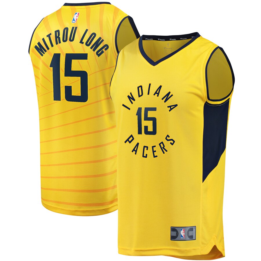 Naz Mitrou-long Indiana Pacers Fanatics Branded Fast Break Player Basketball Jersey – Statement Edition – Gold
