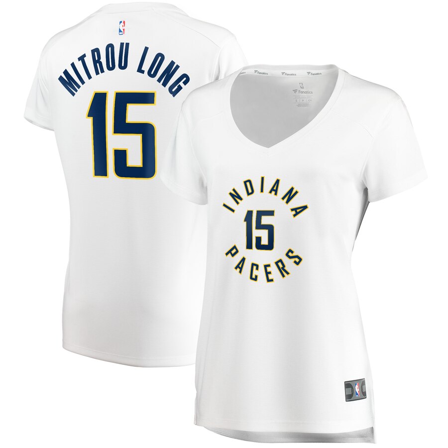 Naz Mitrou-long Indiana Pacers Fanatics Branded Women's Fast Break Player Basketball Jersey - Association Edition - White