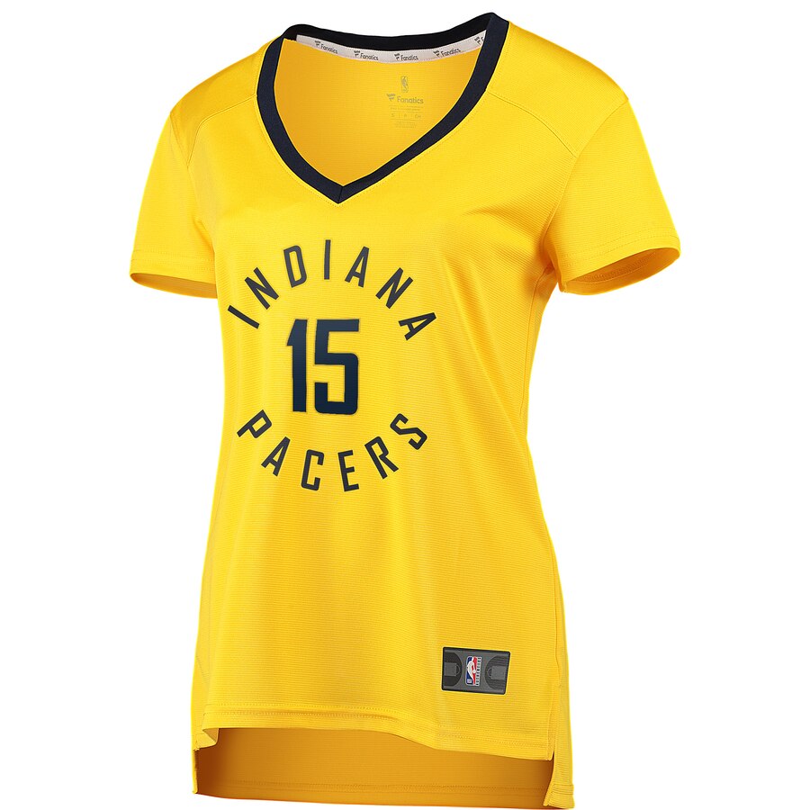 Alternative view of Naz Mitrou-long Indiana Pacers Fanatics Branded Women's Fast Break Player Basketball Jersey - Statement Edition - Gold
