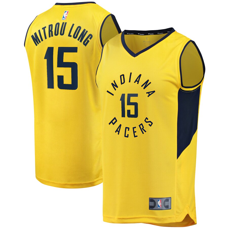 Naz Mitrou-long Indiana Pacers Fanatics Branded Youth Fast Break Player Basketball Jersey - Statement Edition - Gold