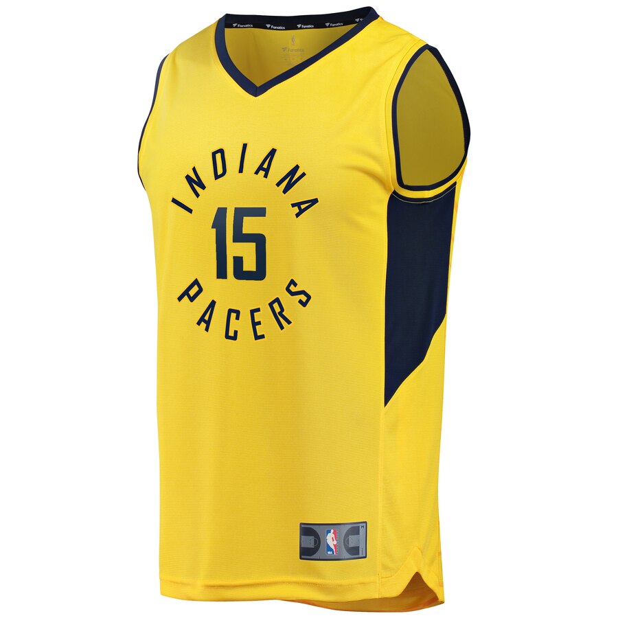Alternative view of Naz Mitrou-long Indiana Pacers Fanatics Branded Youth Fast Break Player Basketball Jersey - Statement Edition - Gold