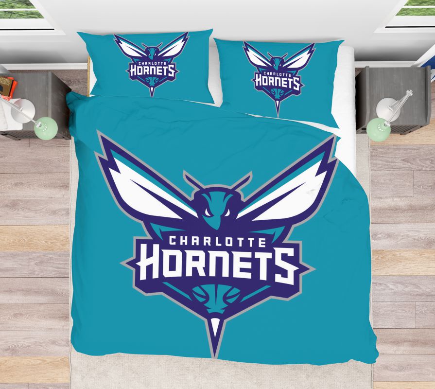 NBA Charlotte Hornets Bedding Comforter Set - Custom Bedding Set