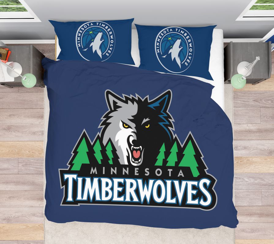 NBA Minnesota Timberwolves Bedding Comforter Set - Custom Bedding Set
