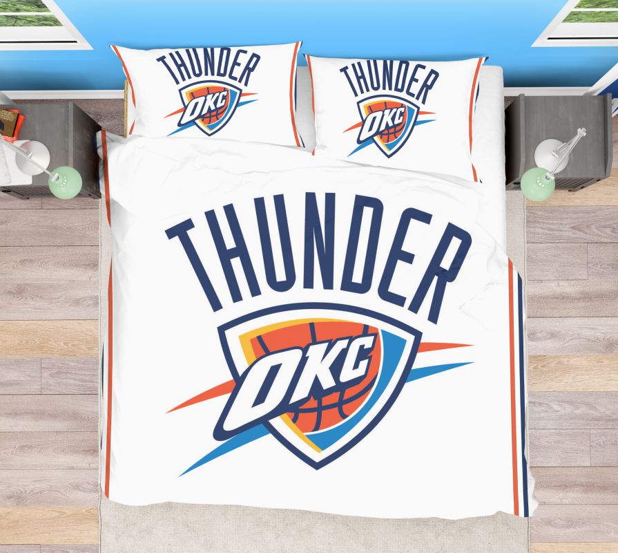 NBA Oklahoma City Thunder Bedding Comforter Set - Custom Bedding Set