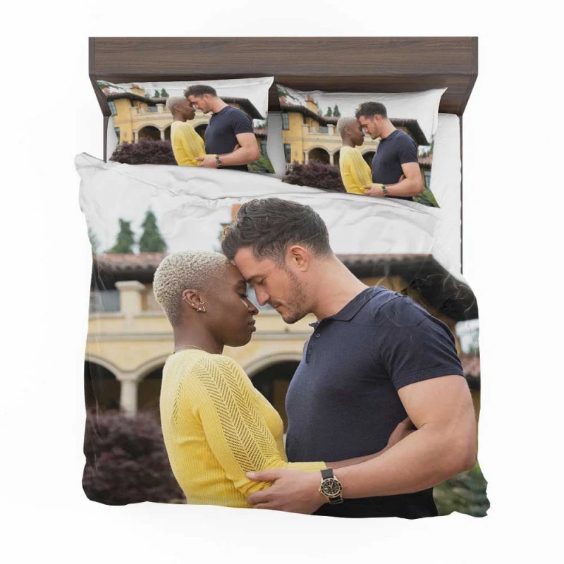 Alternative view of Needle In A Timestack Movie Orlando Bloom Cynthia Erivo Bedding Set - Custom Bedding Set