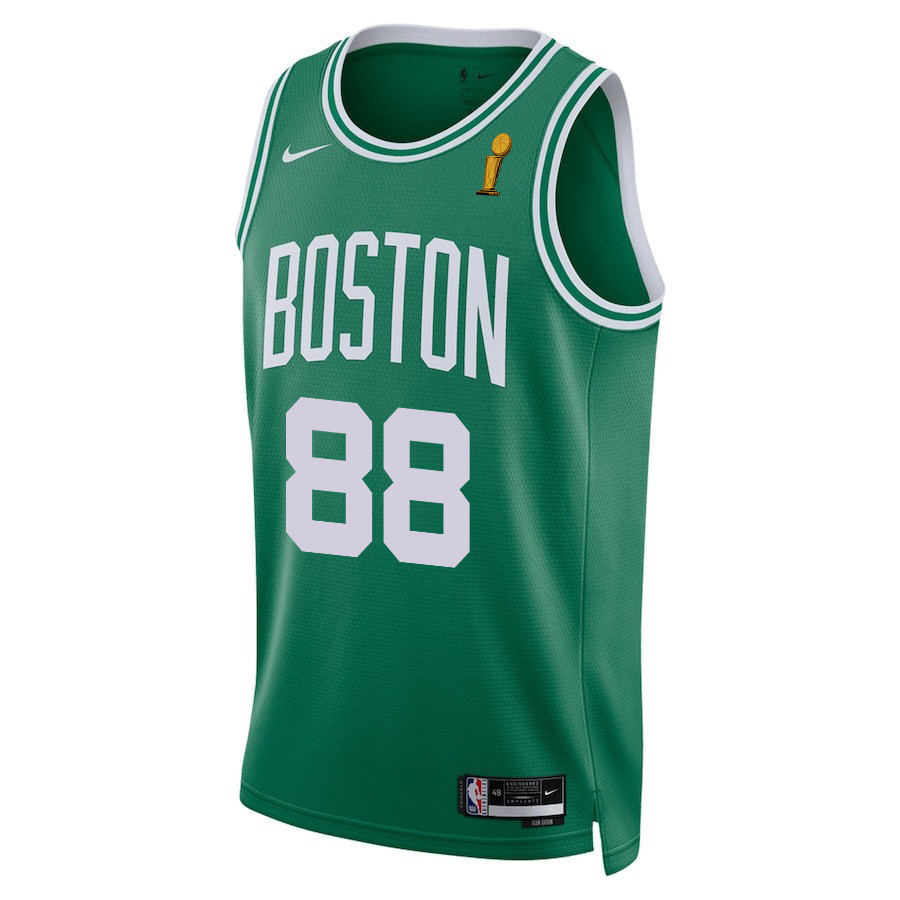 Alternative view of Neemias Queta 88 Boston Celtics 2024 FINALS CHAMPIONS Basketball Jersey - Icon Edition - Kelly Green - JS894