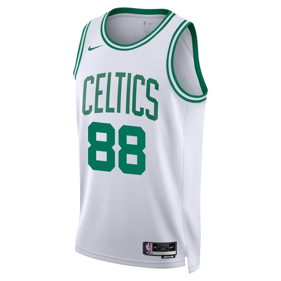 Alternative view of Neemias Queta 88 Boston Celtics 2024 FINALS PATCH Swingman Basketball Jersey - Association Edition - White - JS194