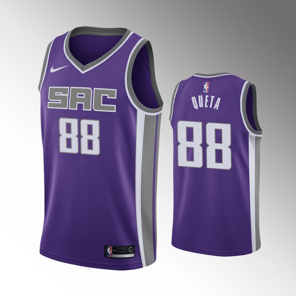 Neemias Queta Sacramento Kings 2021 Icon Edition Purple 2021 Nba Draft Basketball Jersey