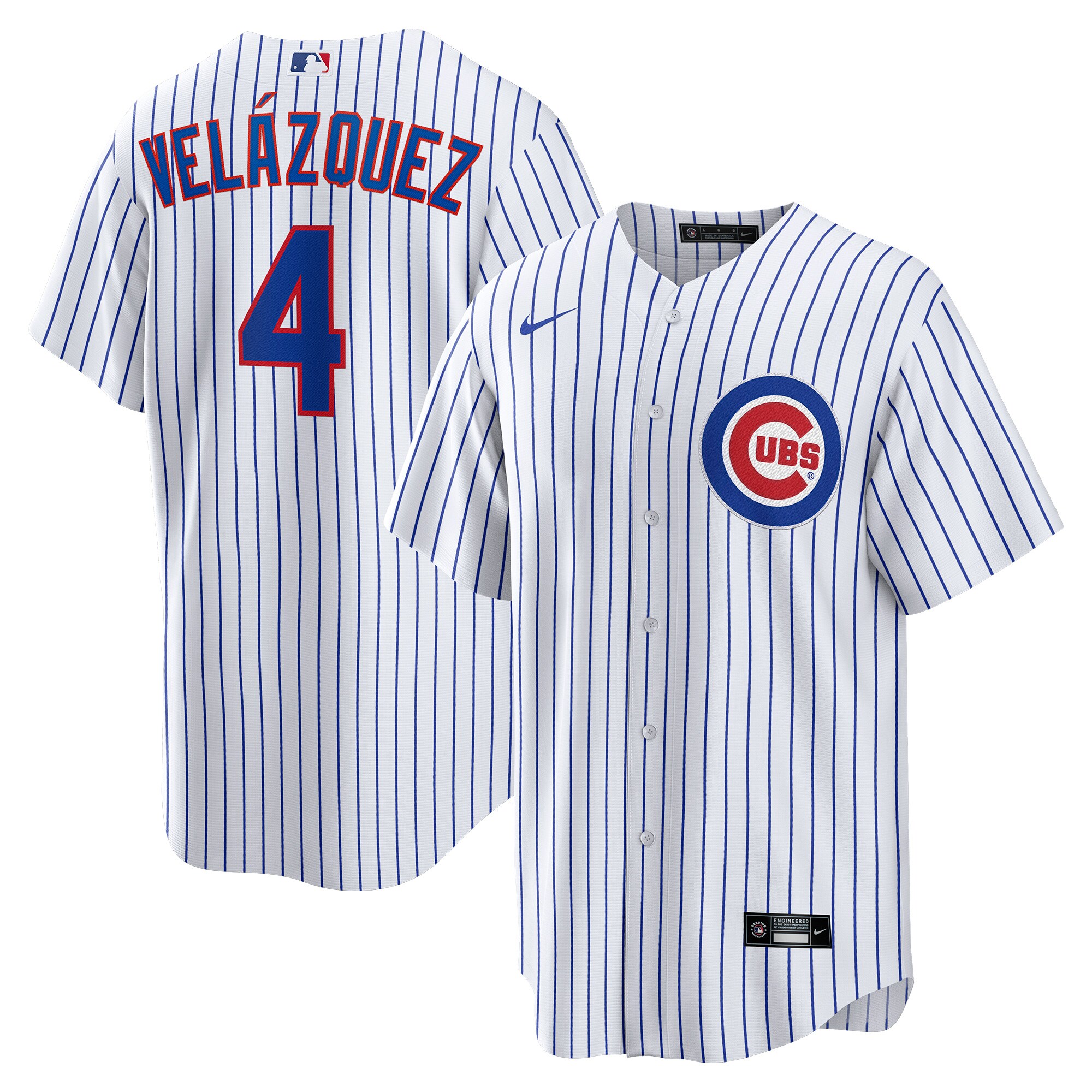 Alternative view of Nelson VelÃƒÆ’Ã‚Â¡zquez Chicago Cubs Home Replica Player Baseball Jersey - White