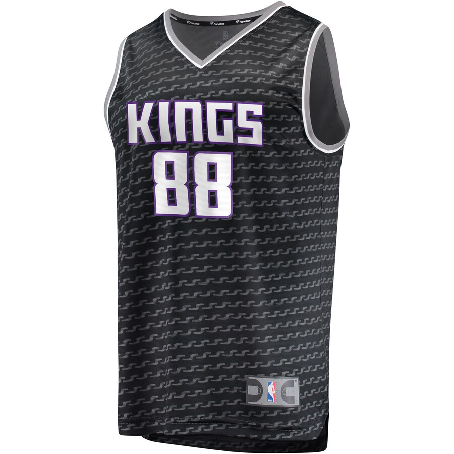 Alternative view of Nemanja Bjelica Sacramento Kings Fanatics Branded Fast Break Player Replica Basketball Jersey - Statement Edition - Black