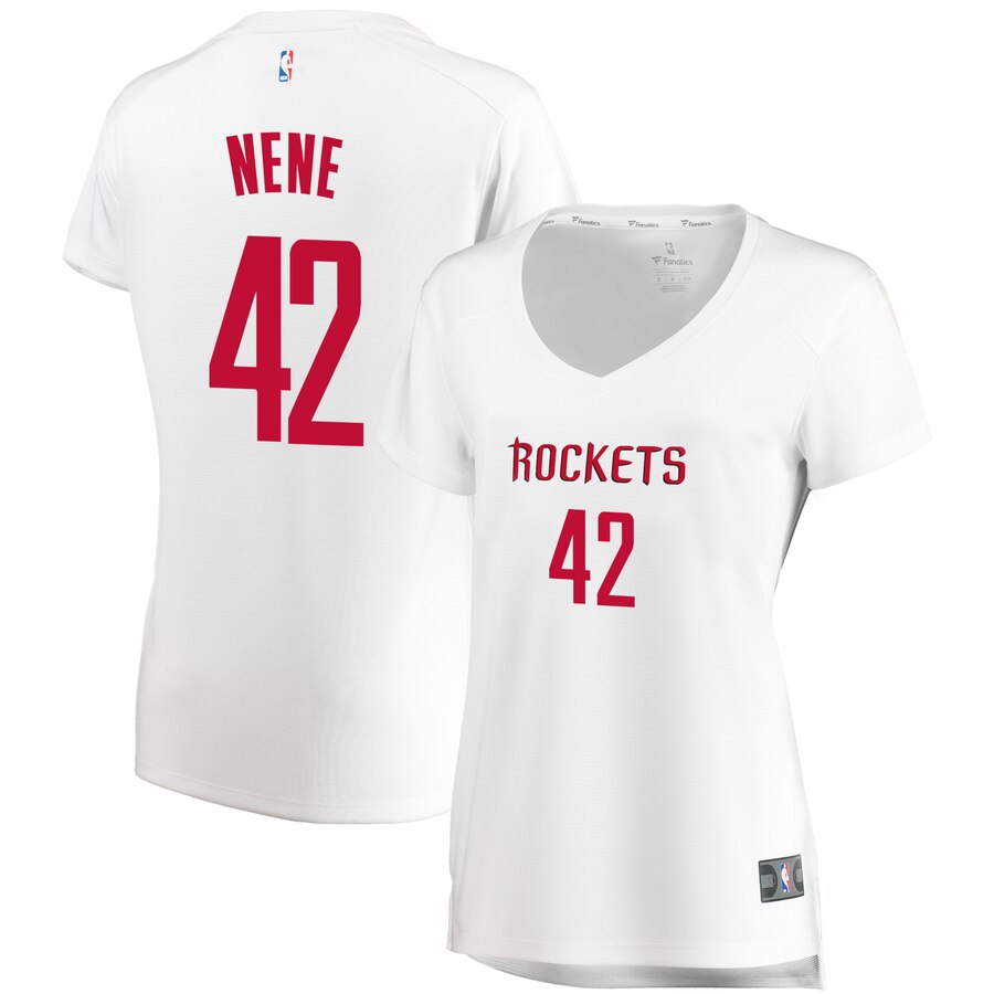 Nene Hilario Houston Rockets Fanatics Branded Women's Fast Break Player Basketball Jersey White - Association Edition
