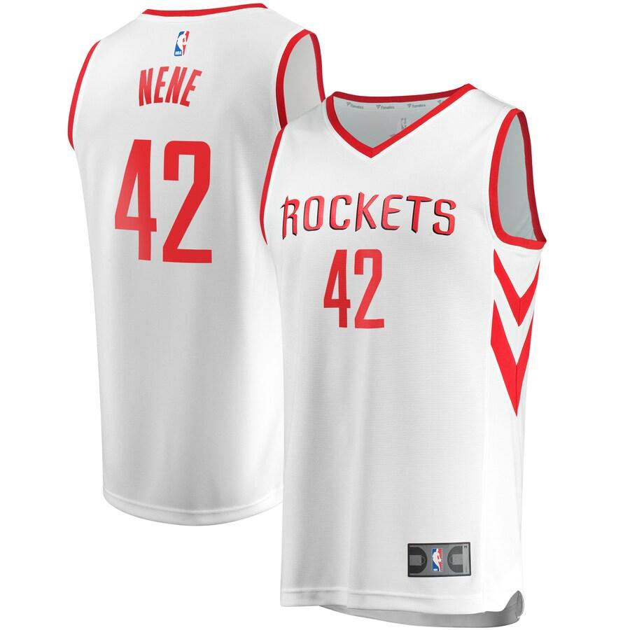 Nene Houston Rockets Fanatics Branded Fast Break Player Basketball Jersey - Association Edition - White