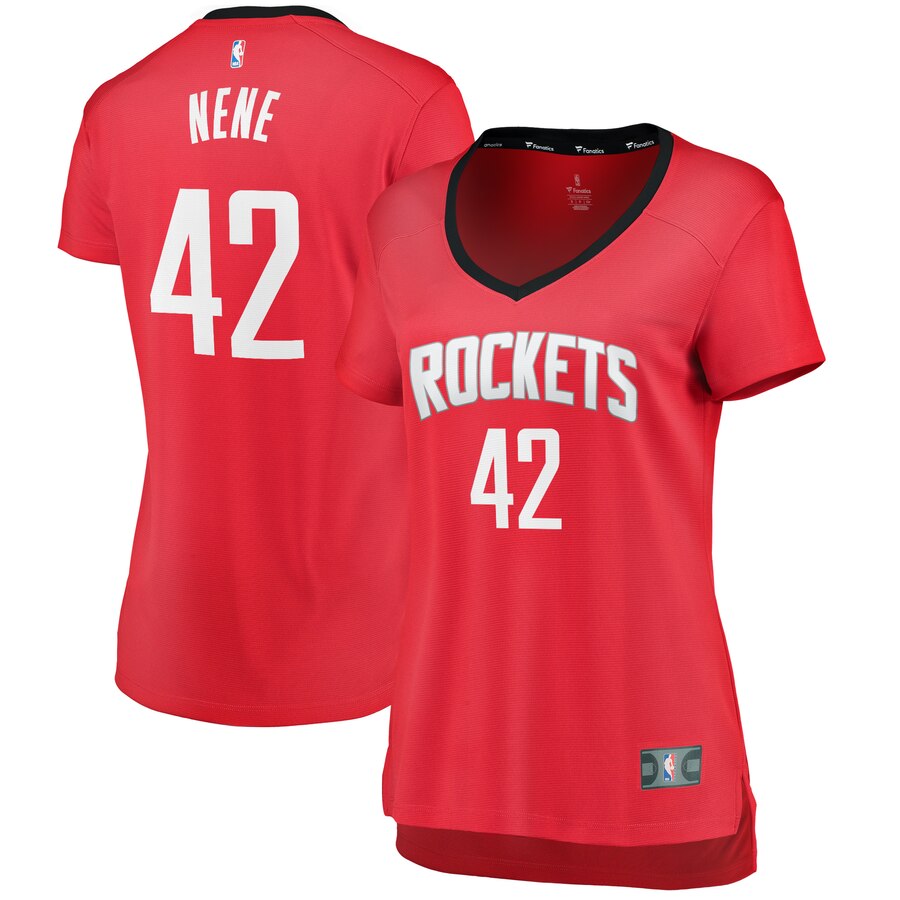 Nene Houston Rockets Fanatics Branded Women's Fast Break Player Basketball Jersey - Icon Edition - Red