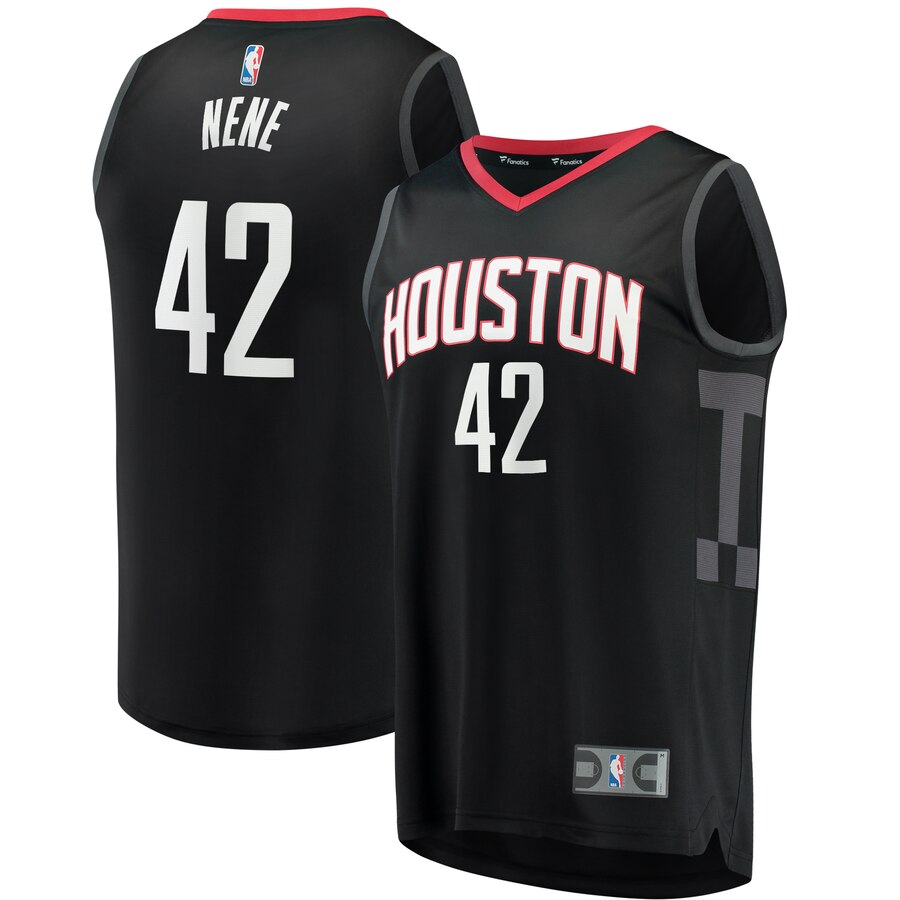 Nene Houston Rockets Fanatics Branded Youth Fast Break Player Basketball Jersey - Statement Edition - Black