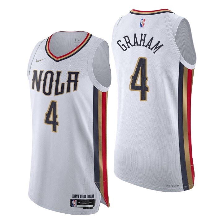 New Orleans Pelicans 2021-22 Nba 75th Devonte' Graham Authentic Basketball Jersey City
