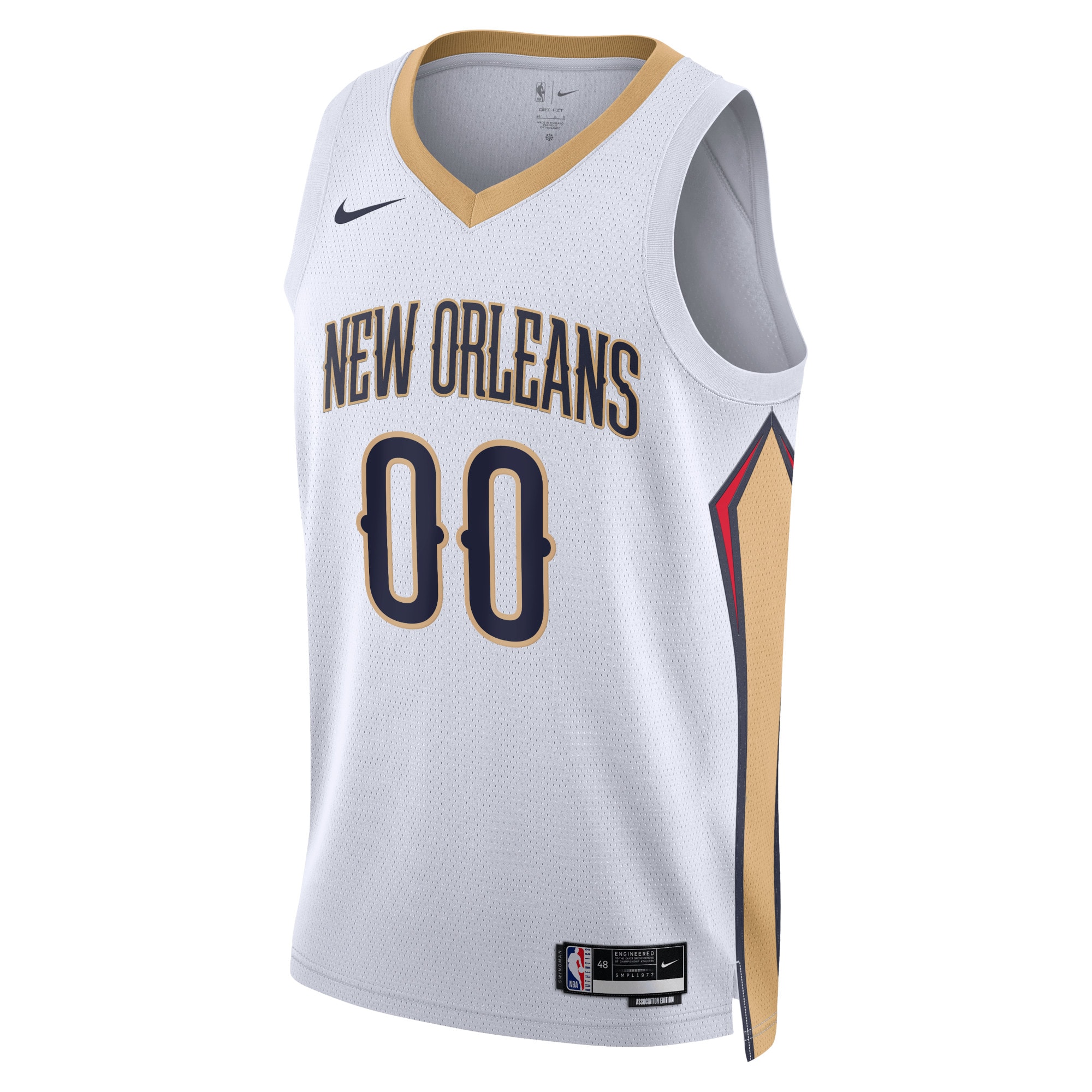 New Orleans Pelicans Association Swingman Basketball Jersey - Custom - Unisex - JS442 