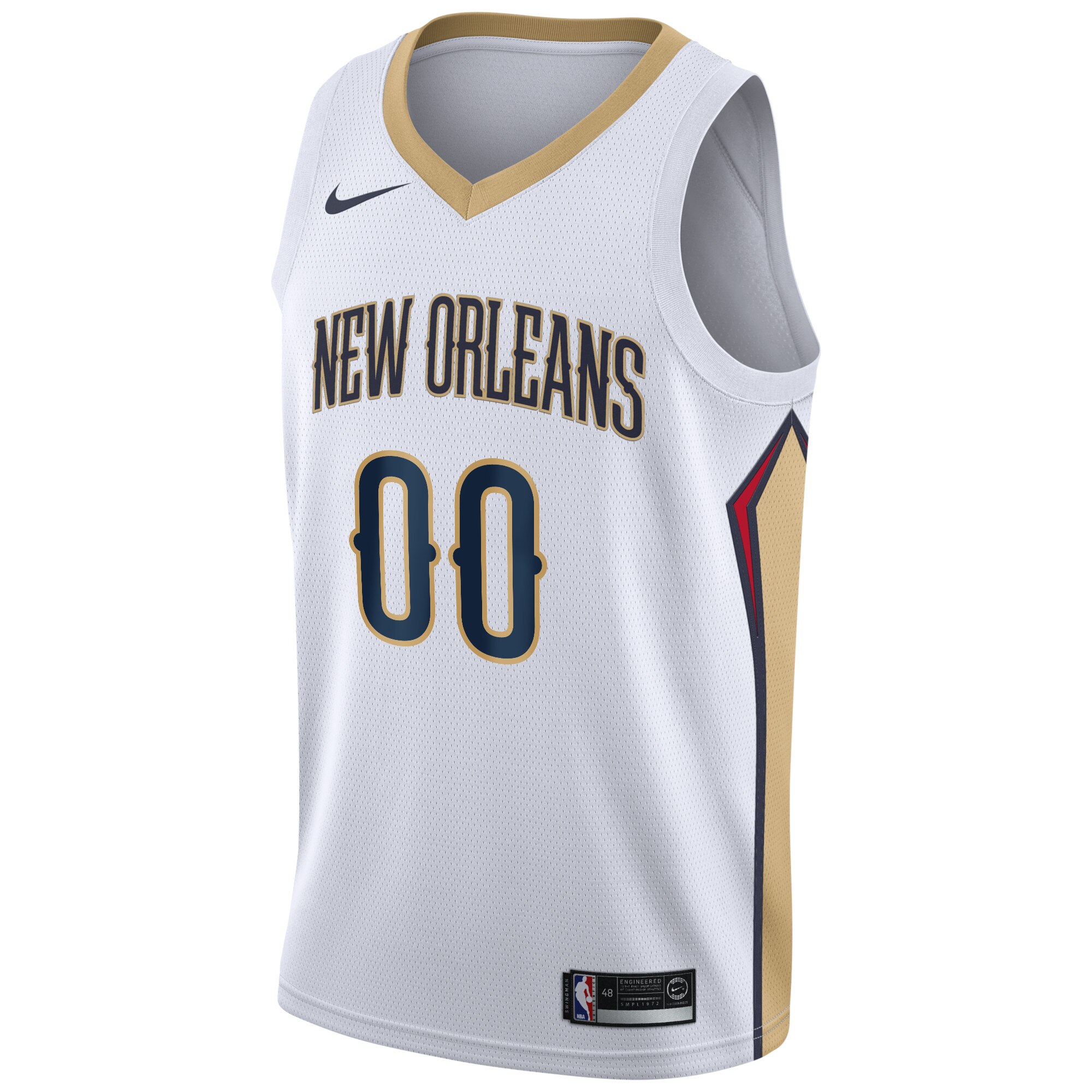 New Orleans Pelicans Association Swingman Basketball Jersey - Custom - Youth - JS191 