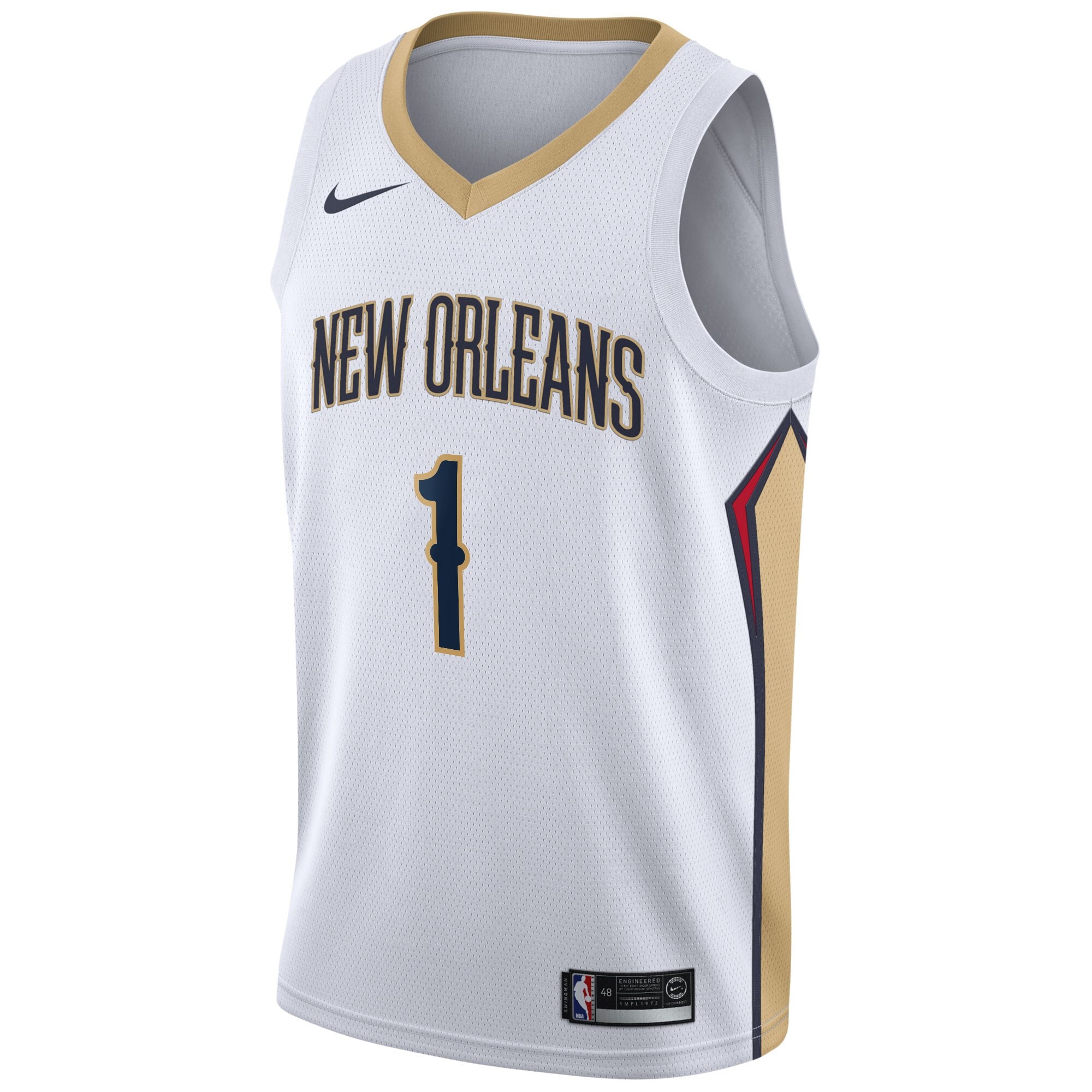New Orleans Pelicans Association Swingman Basketball Jersey - Zion Williamson - Youth - JS959 