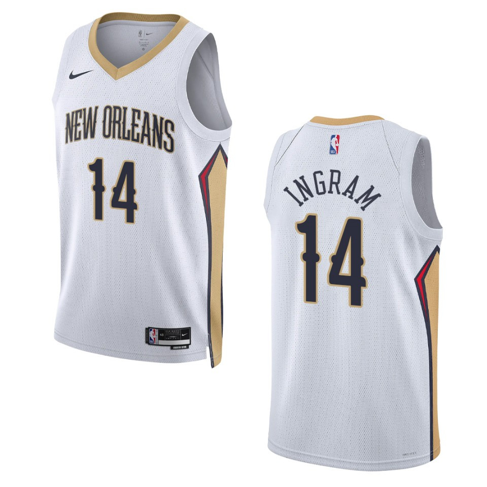 New Orleans Pelicans Brandon Ingram 2022-23 Association Edition White Swingman Basketball Jersey